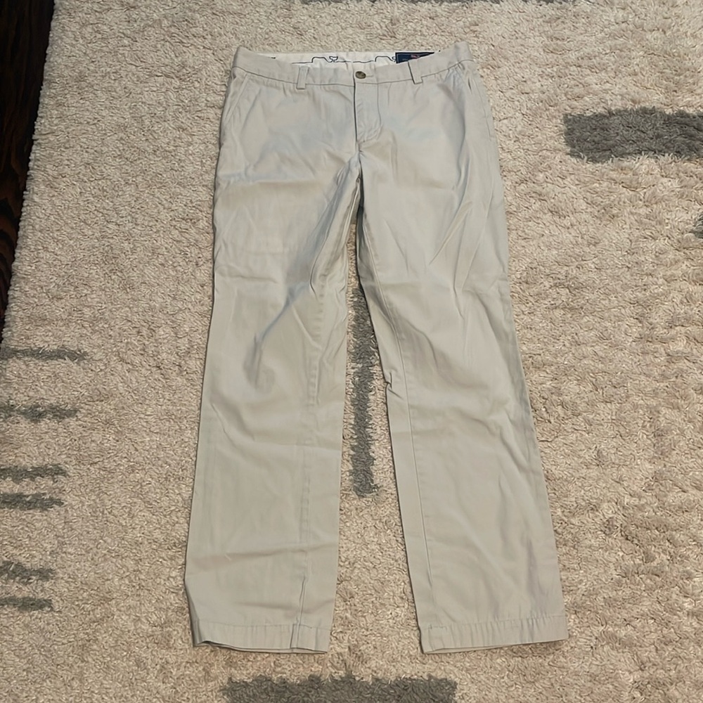 Vineyard Vines Men's Khaki Slim Fit Pants: Size: 32X30.
